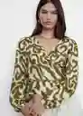 Blusa Tour Verde Talla S Mujer Mango