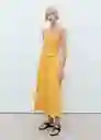 Top Sunny Mostaza Talla S Mujer Mango