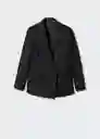 Blazer Americana Greta Negro Talla 24 Mujer Mango