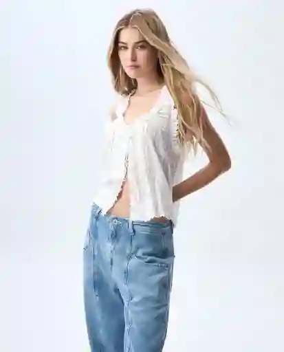 Camisa Mujer Crudo Talla XS 611G001_CRU110606 Americanino