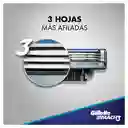 Máquina Afeitar Gillette Mach3 Aquagrip Recargable 2 Repuestos
