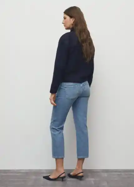 Jean Straimum Tejano Medio Talla 36 Mujer Mango