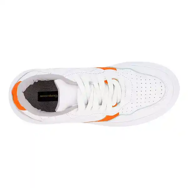 Tenis Terry Blanco Naranja Talla 36