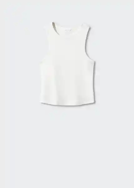 Camiseta Rib Off White Talla 20 Mango Teen Girl Mango