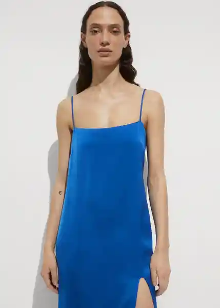 Vestido Asun2 Azul Talla XL Mujer Mango