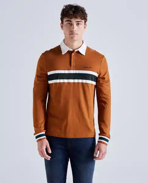  Camiseta Hombre Cafe Talla M 801E004 AMERICANINO 