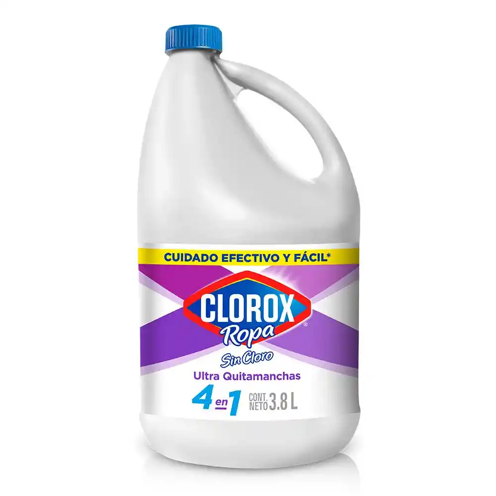 Quitamanchas Sin Cloro Clorox Ropa 4 en 1 Blanca 3.8 L