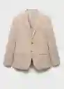 Blazer Americana Milan Beige Talla 46 Hombre Mango