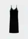 Vestido Xlency Negro Talla L Mujer Mango