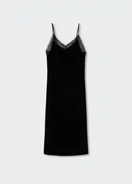 Vestido Xlency Negro Talla L Mujer Mango