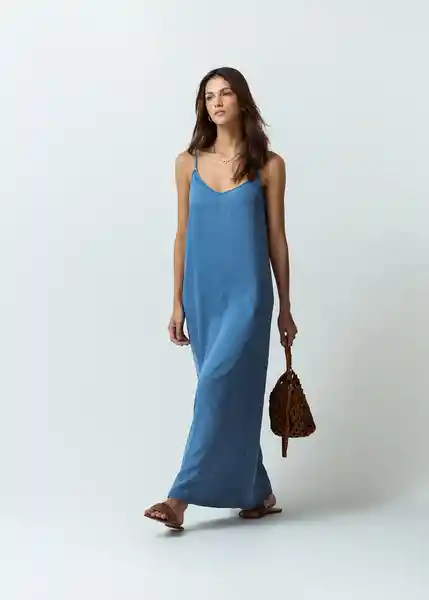 Vestido Frutti Mujer Azul Indigo Talla S Naf Naf
