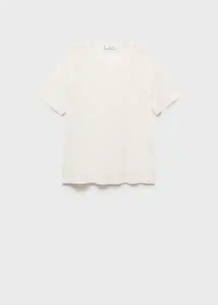Camiseta Lenu Off White Talla M Mujer Mango