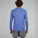 Olaian Camiseta Manga Larga Para Hombre Azul Talla XXL