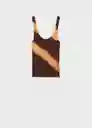 Top Verbena Marrón Talla S Mujer Mango