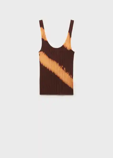 Top Verbena Marrón Talla S Mujer Mango