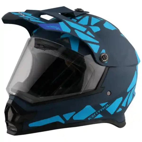 Kontrol Casco Para Moto Blaxo Azul Talla XL