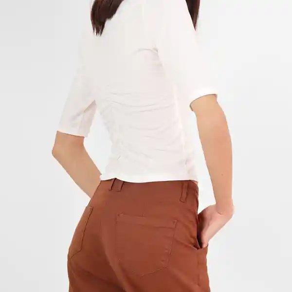 Camiseta Cuello Redondo Manga 3/4 Blanco Talla S 676205