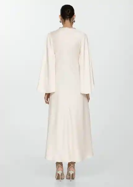 Vestido Rosalin-a Offwhite Talla S Mujer Mango