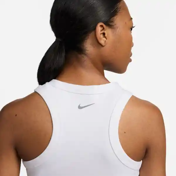 Nike Camiseta W One Fitted Df Crop Tank Mujer Blanco S