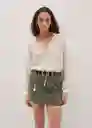 Falda Janina Khaki Talla XS Mujer Mango