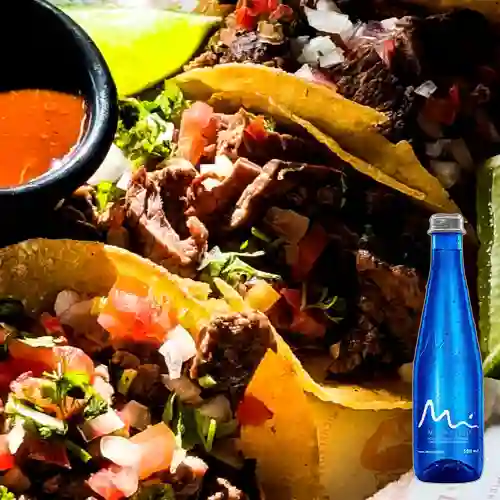 Combo Tacos Campechano X 4 + Agua Manantial Sin Gas