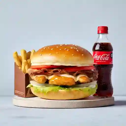 Combo Hamburguesa  Pollo Apanado.