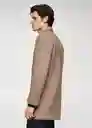 Abrigo Hake-I Beige Talla XXL Hombre Mango