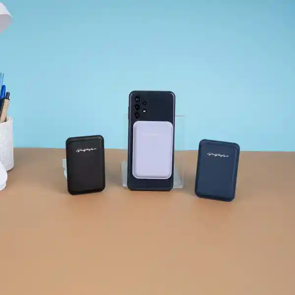 Tarjetero Magnético Para Teléfono Life is For Fun Morado Miniso