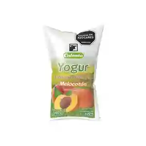 Yogur Entero Melocotón Colanta Bolsa x 200 g