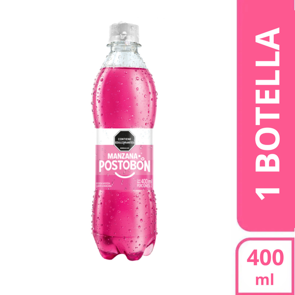 Postobon Gaseosa Manzana Cero Sin Azúcar 400 mL