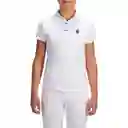 Fouganza Camiseta Polo Equitación Niños Blanco T12A 100
