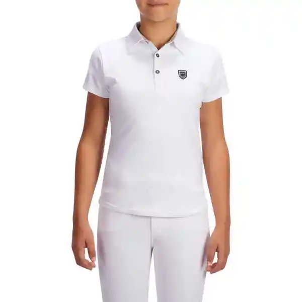Fouganza Camiseta Polo Equitación Niños Blanco T12A 100