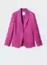 Blazer Americana Boreli Morado Talla 44 Mujer Mango