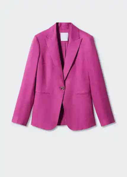 Blazer Americana Boreli Morado Talla 44 Mujer Mango