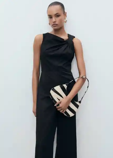 Enterizo Mono Twist2 Negro Talla S Mujer Mango
