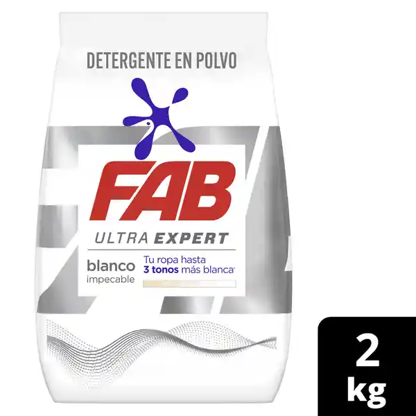 Fab Detergente Polvo Ultra Blanco 2 Kg