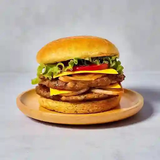 Hamburguesa Doble Pollo Apanado