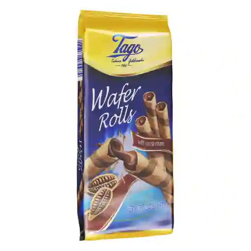 Tago Galletas Wafer Rolls con Relleno de Crema de Cacao