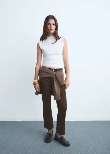 Jean Sienna Chocolate Talla 34 Mujer Mango