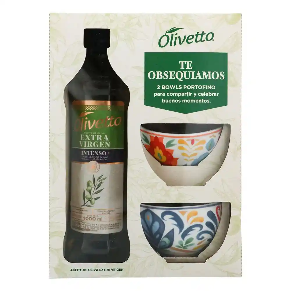 Olivetto Aceite de Oliva Extra Virgen Intenso + Bowls