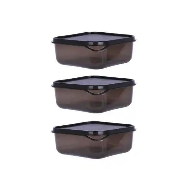 Contenedor Para Alimentos Negro 650 mL Miniso