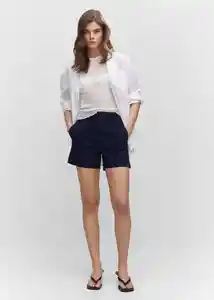 Short Malu5-h Navy Talla 34 Mujer Mango