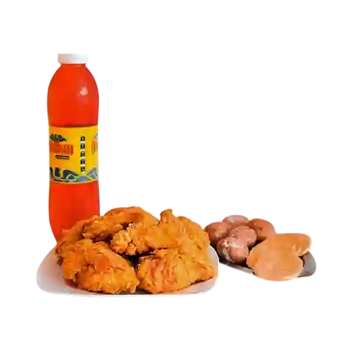 Pollo Broaster y Gaseosa 1.5 l