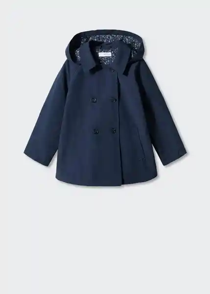 Abrigo Trench Grace Navy Talla 06 Niñas Mango