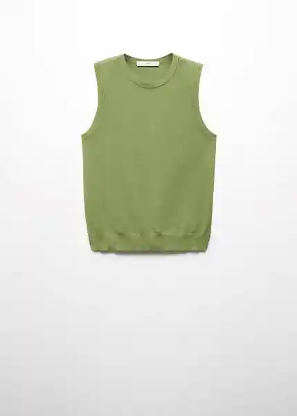 Top Gales Verde Talla L Mujer Mango