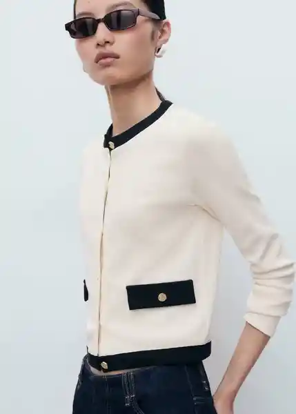 Cárdigan Peri Crudo Talla S Mujer Mango