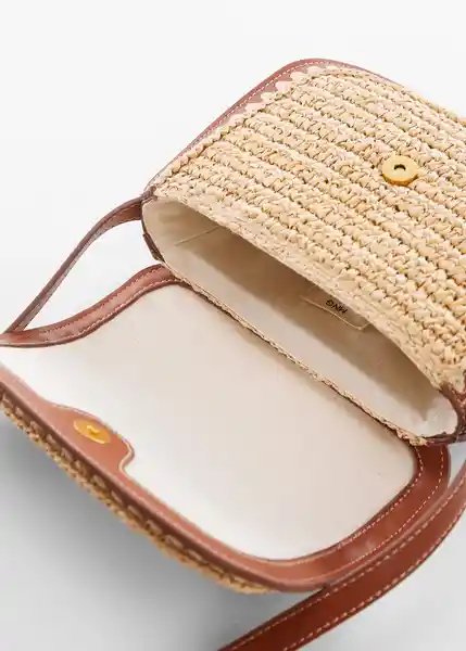 Bolso P Lina Beige Talla 99 Mujer Mango