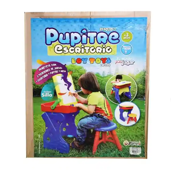 Boy Toys Pupitre Escritorio de Aprendizaje Para Niños 2 en 1