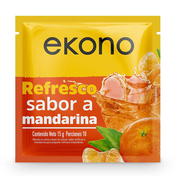 Refresco Instantáneo Mandarina Ekono 15 g