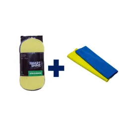 Smart Shine Kit Esponja Microfibra + Paños MF-KIT-002